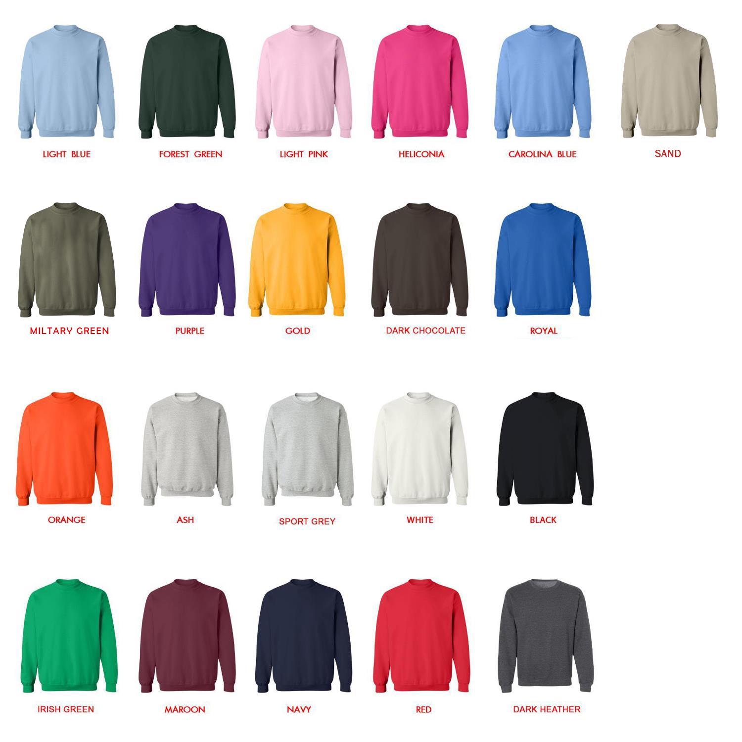 sweatshirt color chart - Dracula Merch