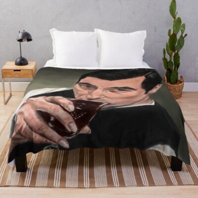 You Re Drinking My Blood Dracula Claes Bang Throw Blanket