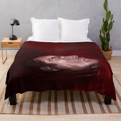 Dracula Floating In Blood Claes Bang Throw Blanket