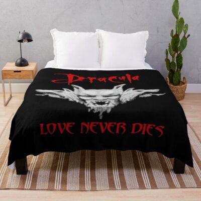 Dracula Love Never Dies Throw Blanket
