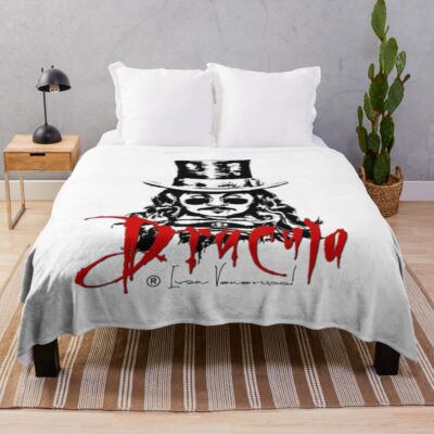 Dracula Bram Stoker Tribute By Ivan Venerucci Throw Blanket