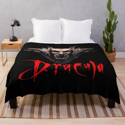 Vintage Dracula Movie Throw Blanket