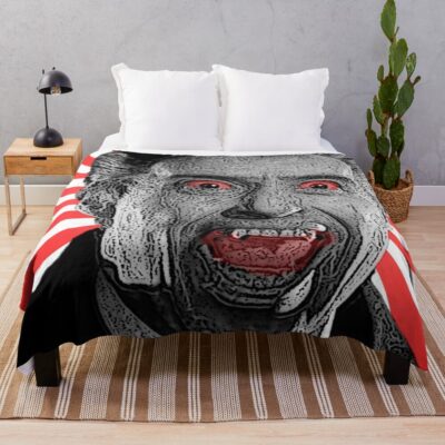 Horror Dracula Throw Blanket