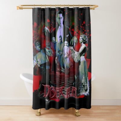 Dracula Retro Design Shower Curtain