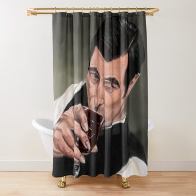 You Re Drinking My Blood Dracula Claes Bang Shower Curtain