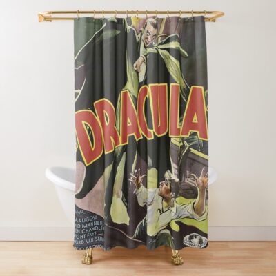 Dracula Vintage Horror Movie Shower Curtain