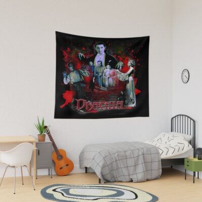 Dracula Retro Design Tapestry