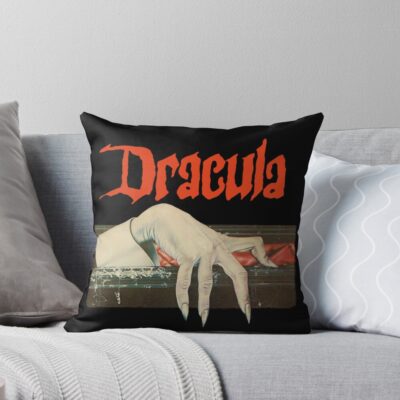 Vintage Dracula Throw Pillow