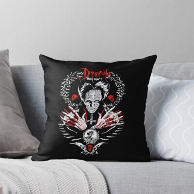 Dracula Lives Now Throw Pillow