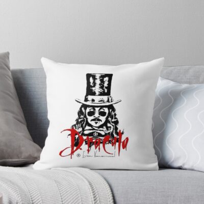 Dracula Bram Stoker Tribute By Ivan Venerucci Throw Pillow