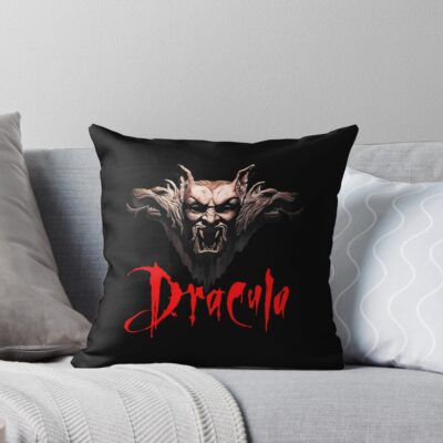 Vintage Dracula Movie Throw Pillow